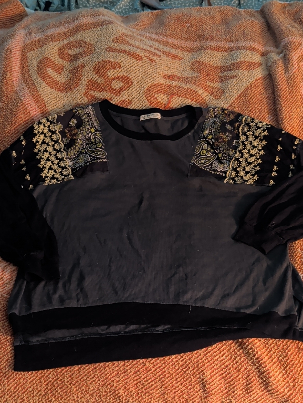 We The Free Free People Embroidered Women's Boho Top L Large